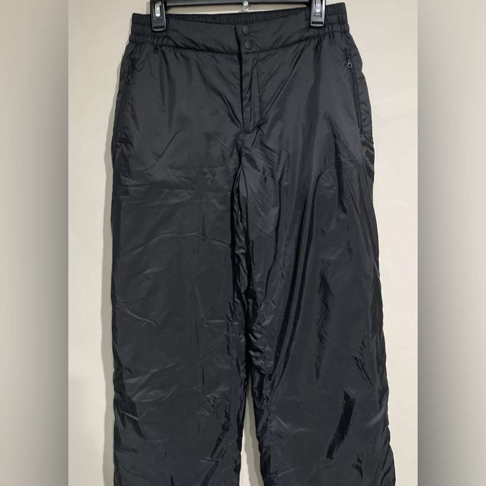 Aerie Offline Chillside Snow Ski Puffer Black Pants Warm Elastic Waist Sz M.